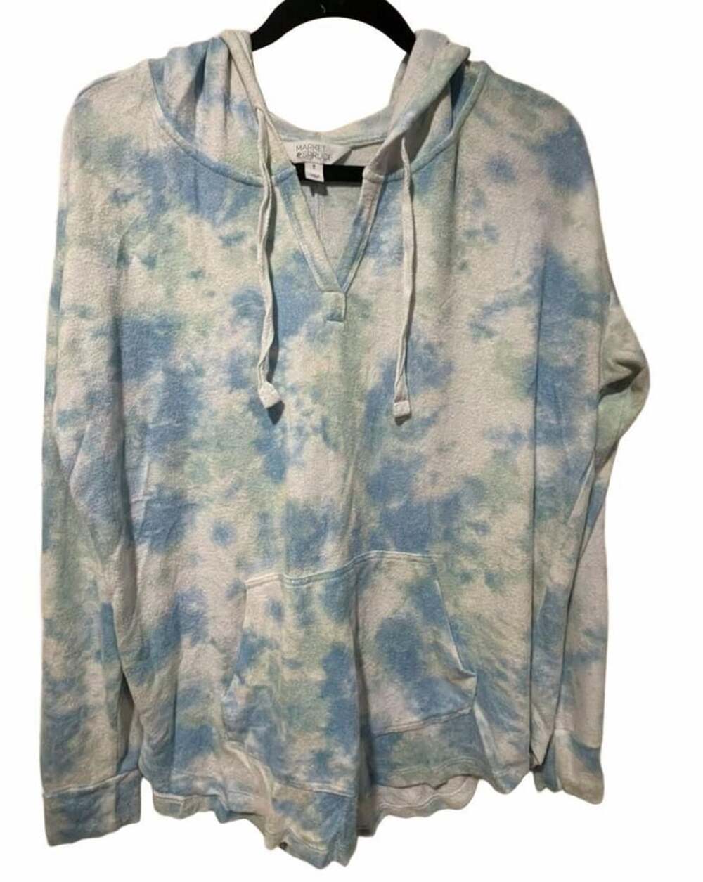 Market & Spruce Tie-Dye Pullover Hoodie, Size XL blue/green